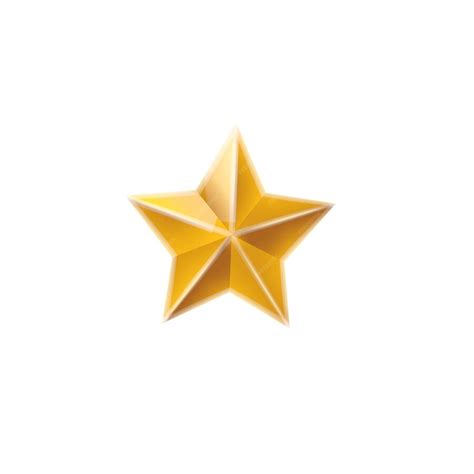 Premium Vector Yellow Five Pointed Star For Decoration