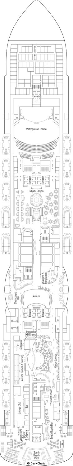 Msc Seaside Deck Plans Ship Layout Staterooms And Map Cruise Critic