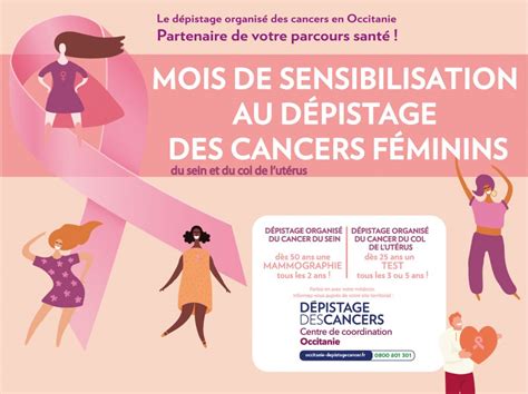 Octobre rose Sensibilisation au dépistage des cancers féminins