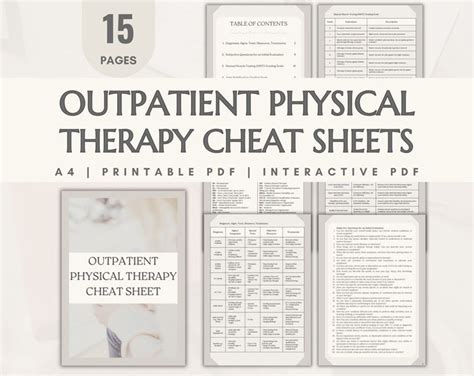 Physical Therapy Modalities And Parameters Pt Cheat Sheet Marble Etsy