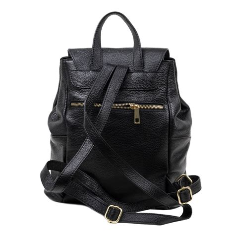 Rucsac Piele Naturala Negru Gf