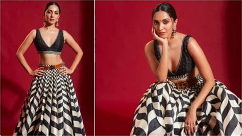 Kiara Advani dazzles in black and white skirt set for Shershaah ...