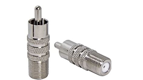 Convertidor Adaptador De Coaxial Hembra A Rca Macho Met Lico Garizin