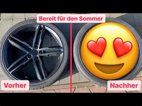 Diy Felgen Selber Lackieren Ausgeblichenen Klarlack Ausbessern Youtube