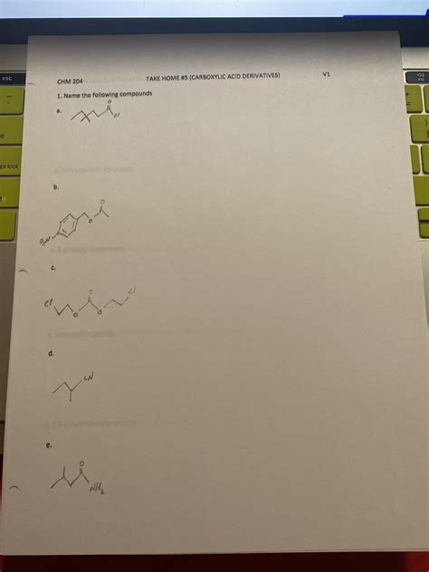 Answered Name The Following Compounds Bartleby