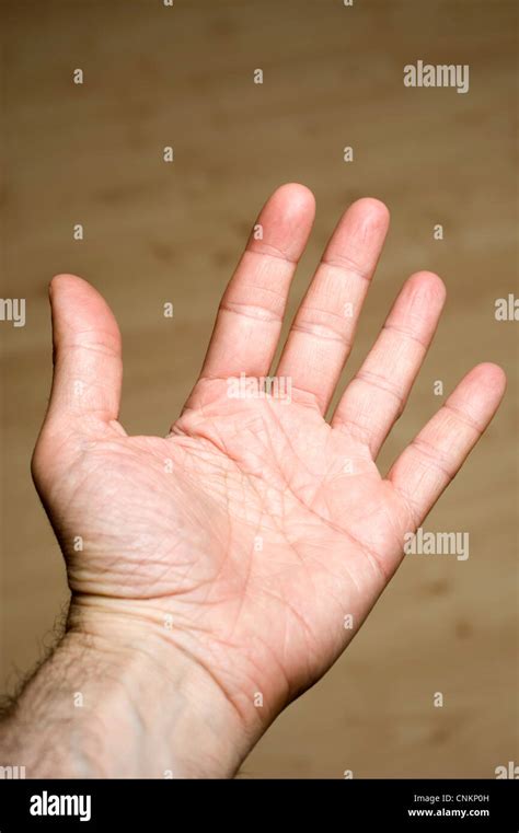 Male Open Palm Of Hand Stock Photo Alamy