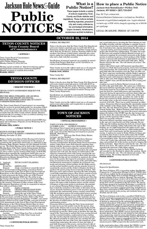 Public Notices Oct Public Notices Jhnewsandguide