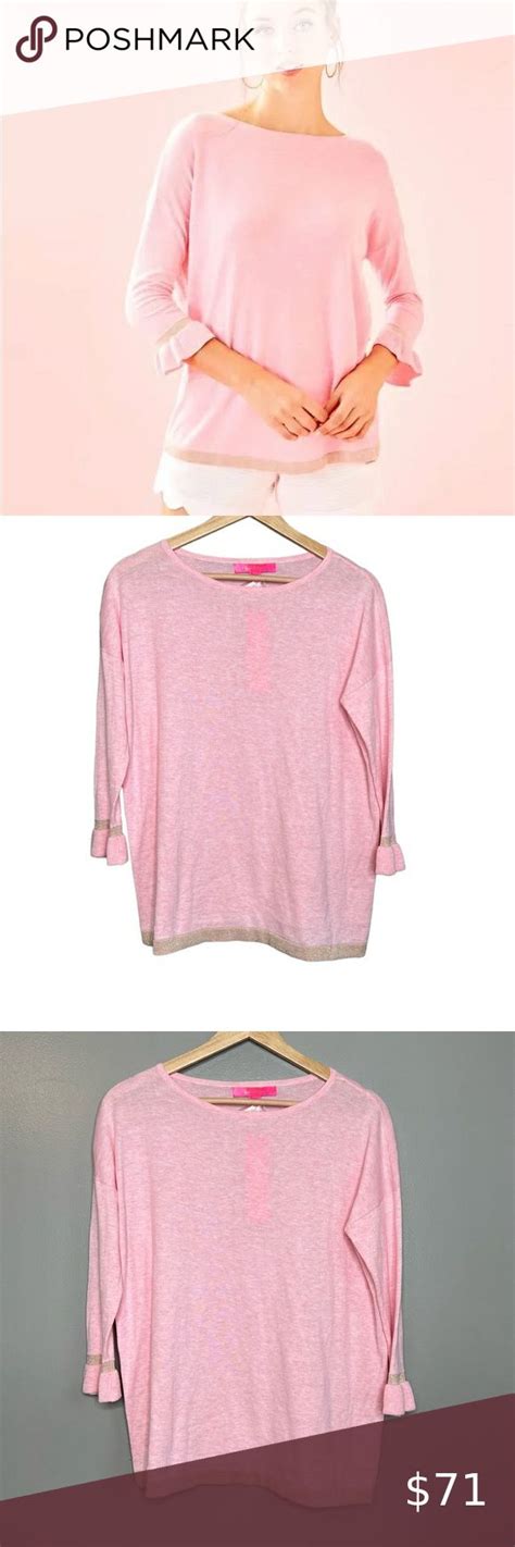 Lilly Pulitzer Sweater Charla Coral Reef Tint Heather Oversized Size Xs