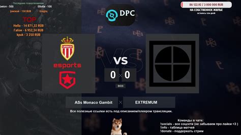 AS Monaco Gambit Vs EXTREMUM BO3 ESL One DPC CIS Upper Division