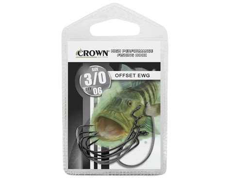 Anzol Crown Offset EWG Black Ideal Para Isca Soft Focanapesca