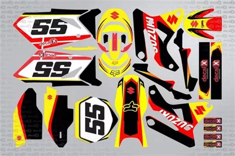 Kit Adesivo Moto Cross Trilha Suzuki Rmz Mm Cor Padr O