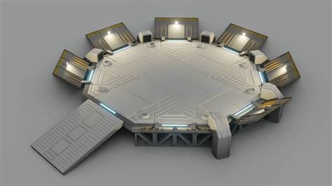 sci fi landing pad  model  sathak