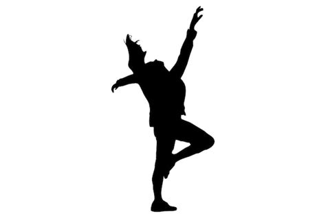 Premium Photo | Dance silhouette dancing person sketch shadow dancer art