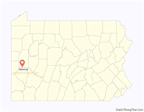 Map of Valencia borough, Pennsylvania