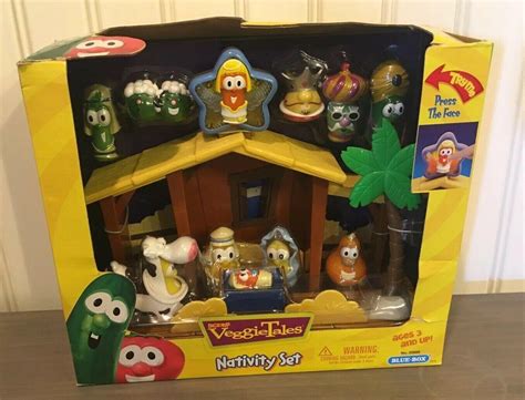 New Veggietales Nativity Play Set Christmas Christ Jesus Bible Veggie Tales Toy 1999063678