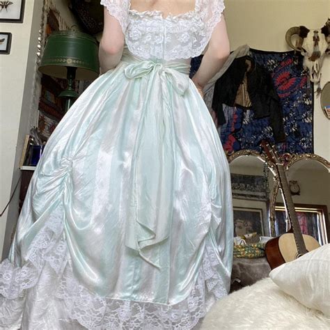 Southern Belle Lace Gunne Sax Ball Gown With Large Depop