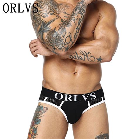 ORLVS Marca Hombres Ropa Interior Masculina Sexy Calzoncillos De