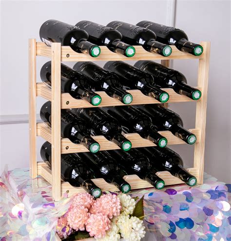 Wine Racks Countertop Wooden At Carole Brown Blog