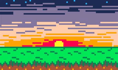 Sunset Pixel Art by 7thAtlas on DeviantArt