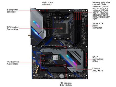 Asrock X570 Extreme4 Wifi Ax Am4 Atx Amd Motherboard