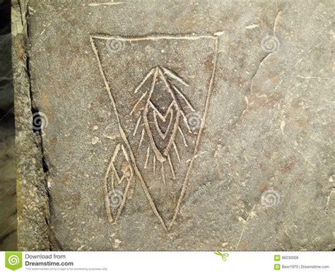 Stone Carvings Art of the Neolithic Age Editorial Stock Photo - Image ...