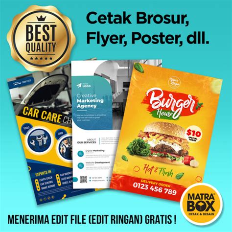 Jual Cetak Brosur Print Flyer Cetak Pamflet Ukuran A5 Berkualitas