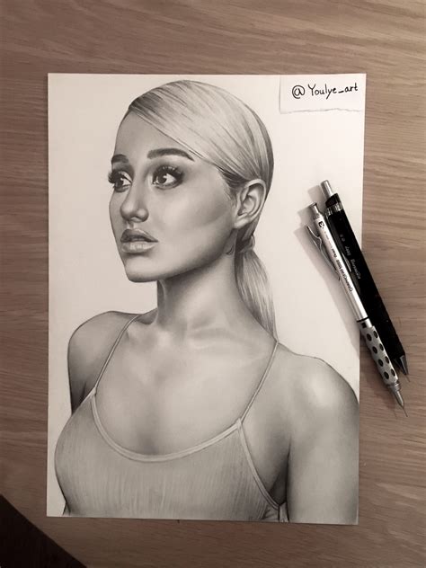 Ariana Grande Drawing At Paintingvalley Explore Collection Of