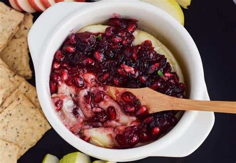 Pomegranate Cranberry Baked Brie