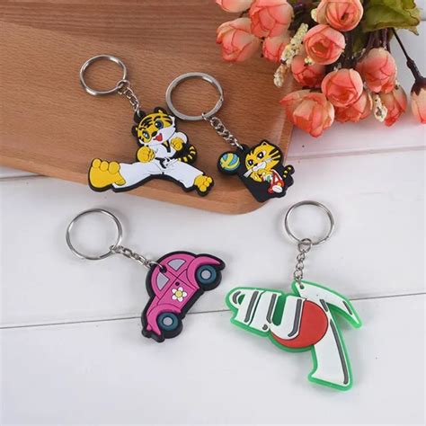 Personalized 3d Cartoon Rubber Keychaincustom Logo Soft Pvc Rubber