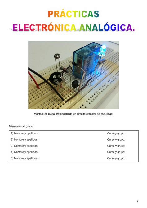 PDF Montaje En Placa Protoboard De Un Circuito Detector De PDF