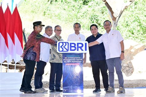 Presiden Jokowi Groundbreaking Infrastruktur Perbankan Nasional Di Ikn