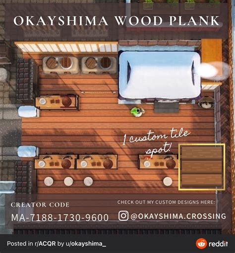 Omg Acnh Design — Wood Plank One Custom Tile Slot