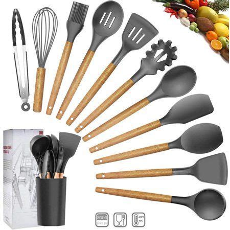 Piece Silicone Kitchen Utensil Set Heat Resistant Kitchen Gadgets