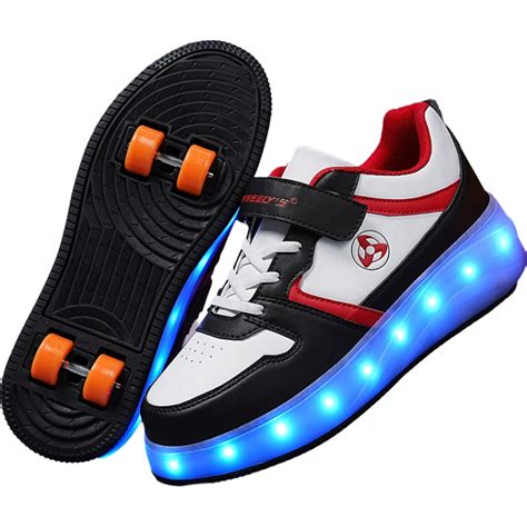 Nowy Swiecace Butorolki Buty Z Rolkami Led Rolki Wrotki R