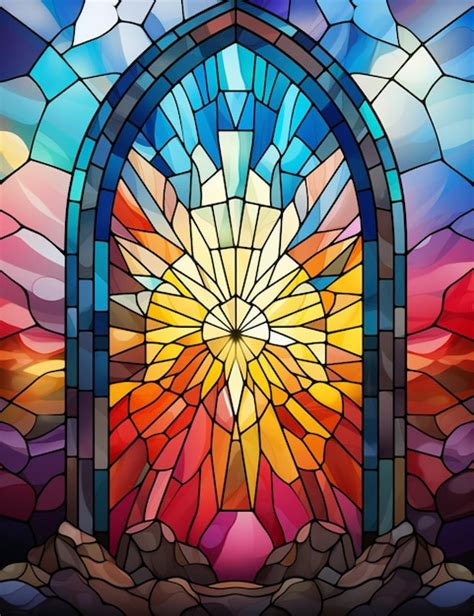 Premium Ai Image A Close Up Of A Stained Glass Window With A Dove