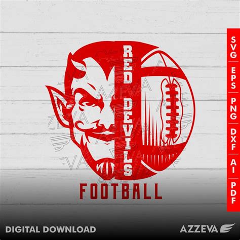 Red Devils Football Design Png Eps Ai Dxf Png Pdf  And Svg