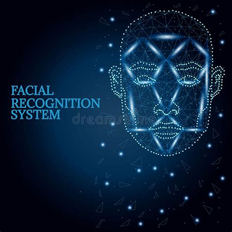 Biometric Facial Recognition without Hair Stock Illustration - Illustration of machine, accurate ...