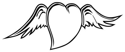 Hearts With Wings Coloring Pages - Coloring Home