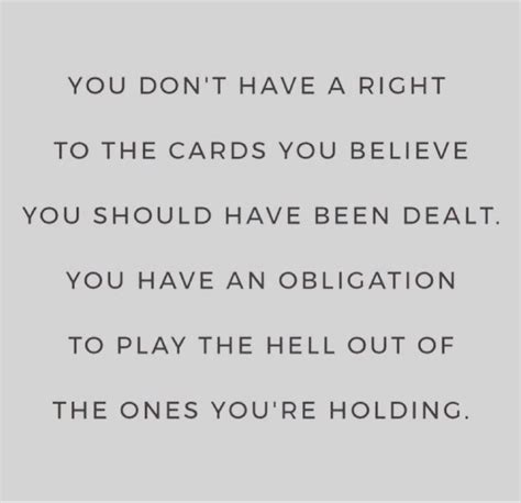 You Don't Have a Right to the Cards You Believe You Should