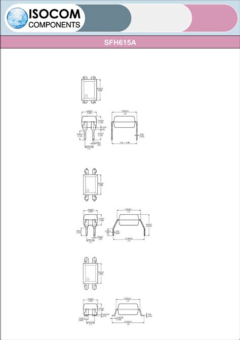 SFH615A Datasheet By Isocom Components 2004 LTD Digi Key Electronics