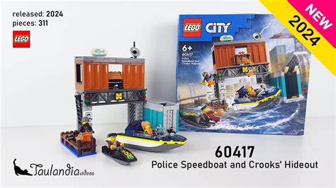 Lego City 60417 Police Speedboat And Crooks Hideout 2024 Unbox