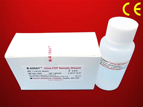 Kamiya Biomedical Company Clinical Diagnostics Urine FDP Sample Diluent