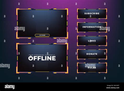 Futuristic Gaming Overlay Template Online Gaming Overlay Design With