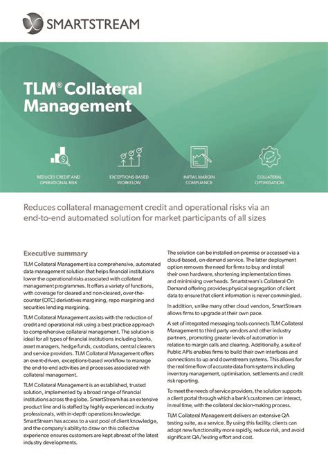 Tlm Collateral Management Smartstream