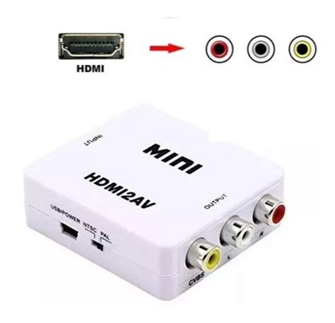 Convertidor Hdmi A Rca Av Audio Video Adaptador Para Tv En Venta En