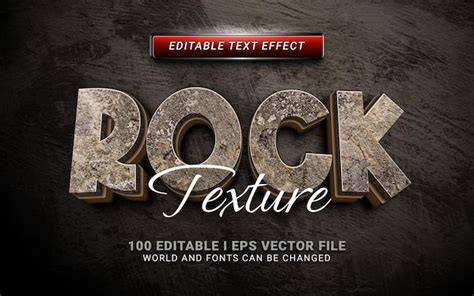 Efeito De Texto Estilo Rock D Vetor Premium