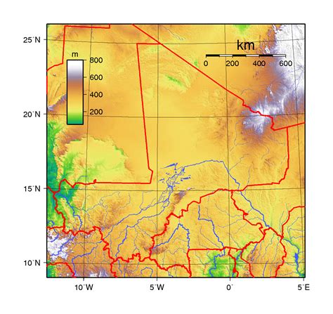 Large Physical Map Of Mali Mali Africa Mapsland Maps Of The World