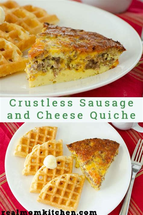 Crustless Sausage and Cheese Quiche - Real Mom Kitchen