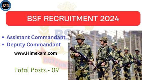 BSF Assistant And Deputy Commandant Recruitment 2024 Himexam