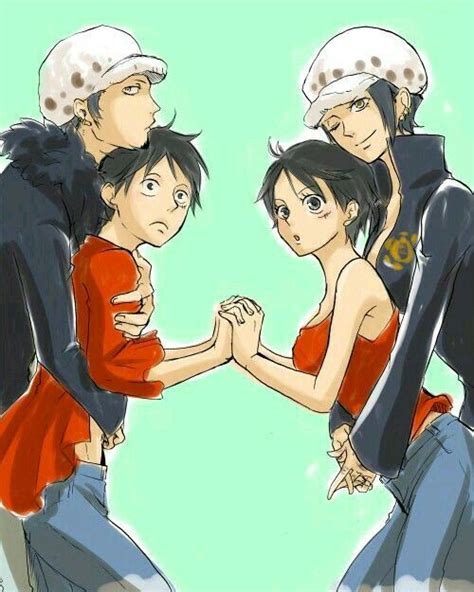 Law X Luffy Lawki X Luffyko Genderbend One Piece Manga One Piece